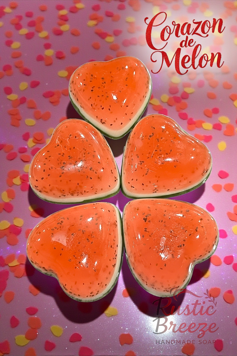 🍉 Corazón de Melón – Sweet Studio Hearts (Pack of 2)