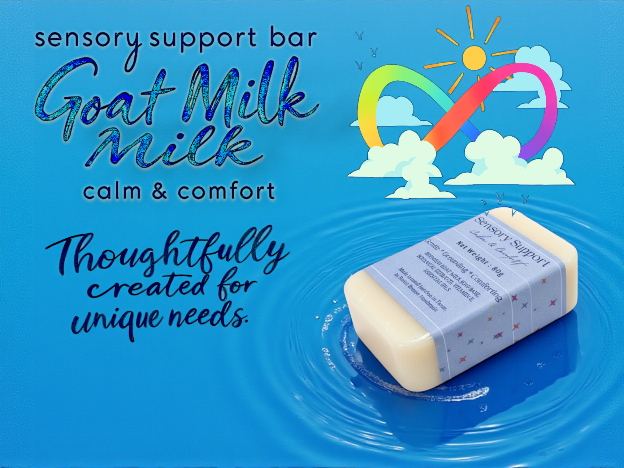Sensory Support Bar Goat Milk Soap · Calm & Comfort