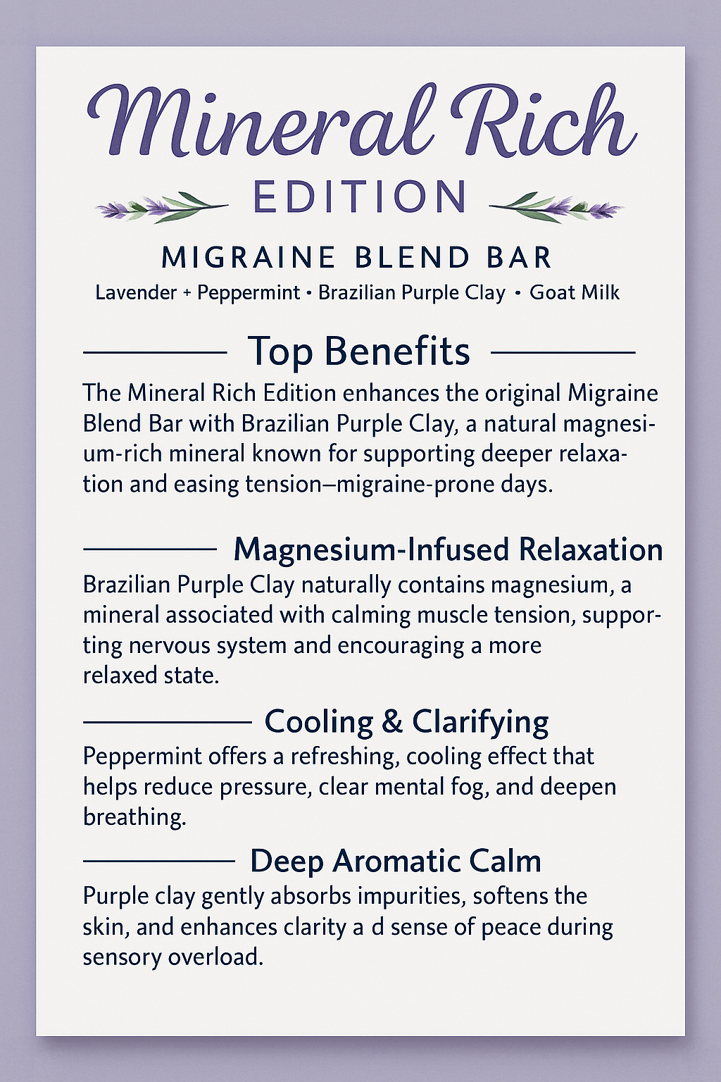 Migraine Blend Bar