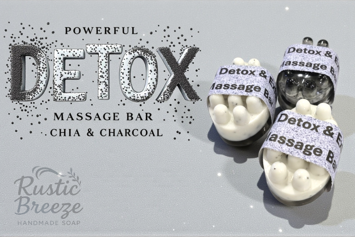 Powerful Detox Massage Bar, Chia & Charcoal