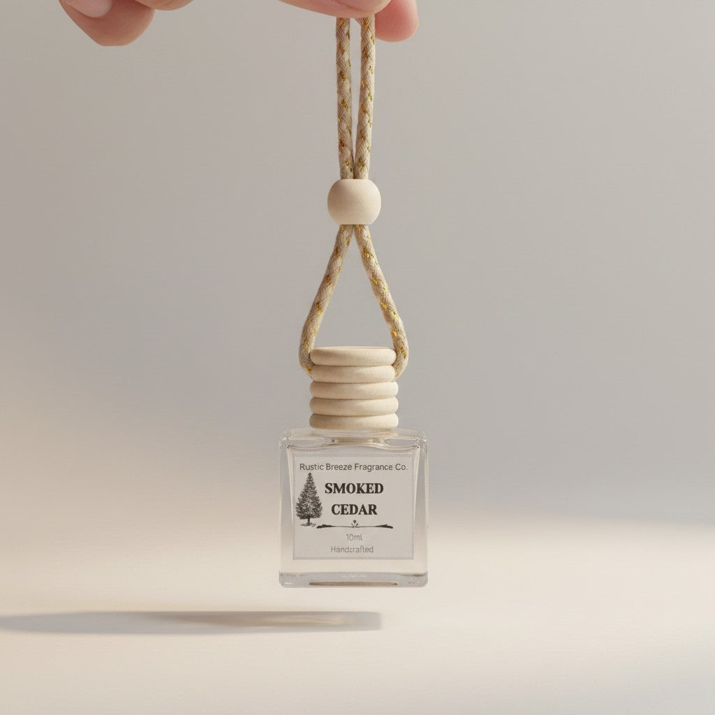 Smoked Cedar Car Diffuser 10 ml | Hanging Cedarwood Car Freshener | Handcrafted