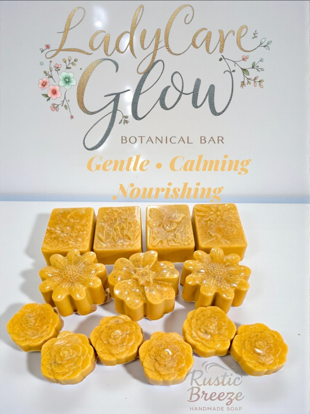 LadyCare Glow – Botanical Bar
Gentle • Calming • Nourishing