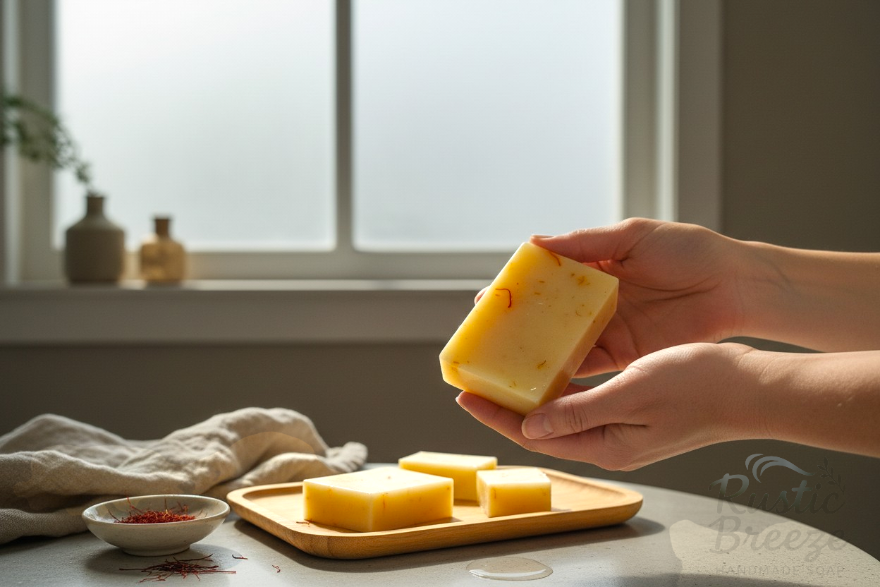 Saffron Calm Botanical Soap Bar | For Sensitive, Dry & Dull Skin