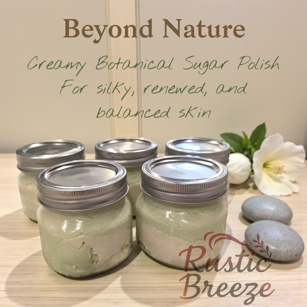 Beyond Nature Creamy Botanical Sugar Polish for silky, renewed, and balanced skin.
