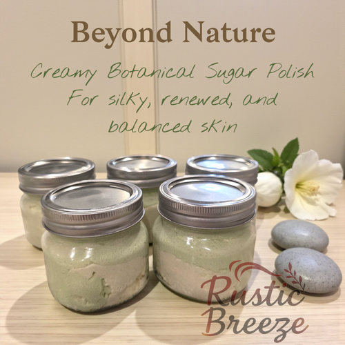 Beyond Nature Creamy Botanical Sugar Polish for silky, renewed, and balanced skin.
