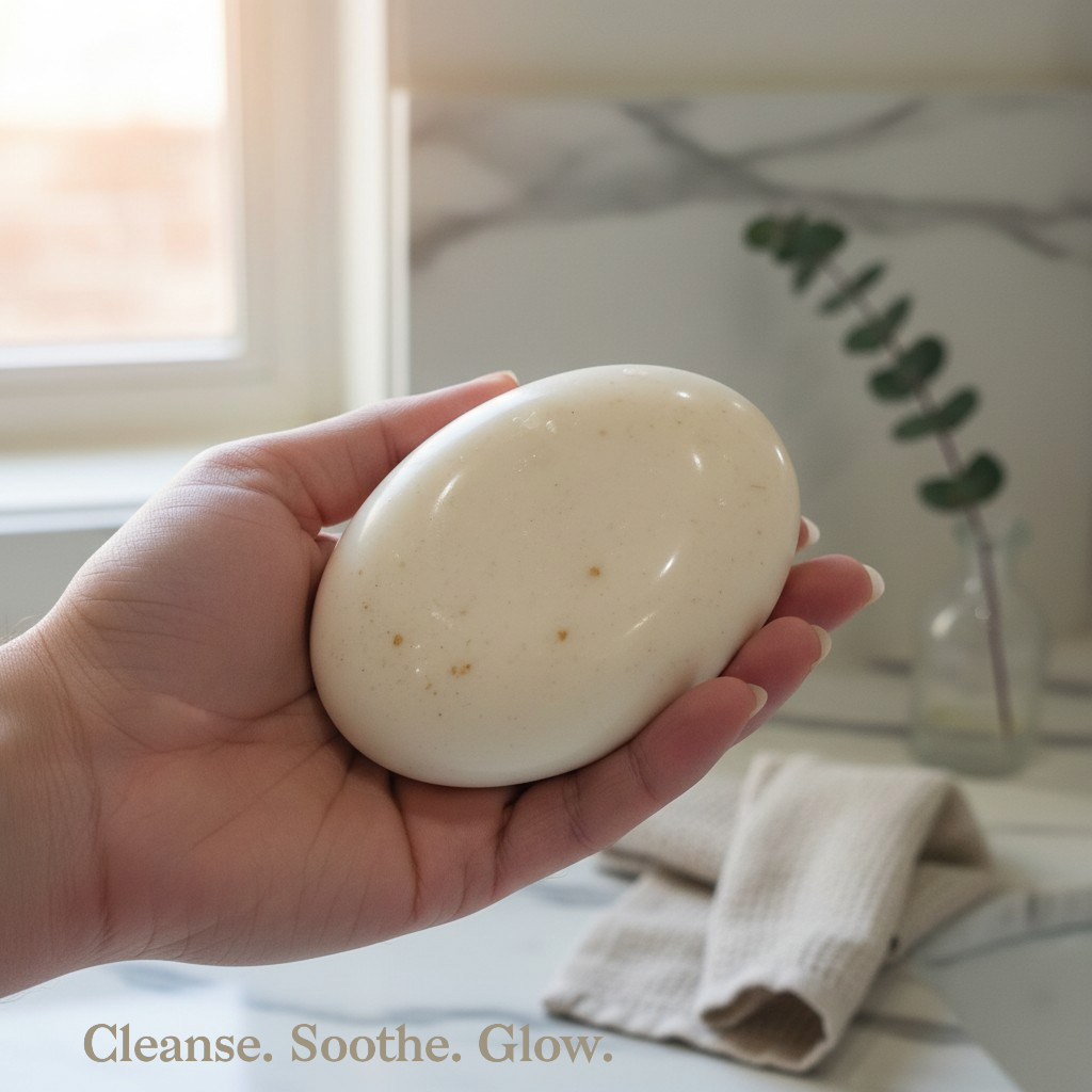 Silken Serenity – Calming Oat Milk Bar for Sensitive Skin
