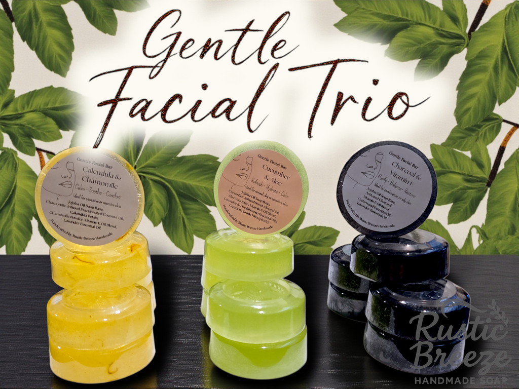 🌿 Gentle Facial Trio – Jojoba-Based Facial Bars