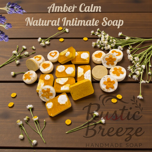 Amber Calm Natural Intimate Soap with LadyCare Glow – Botanical Bar Gentle • Calming • Nourishing