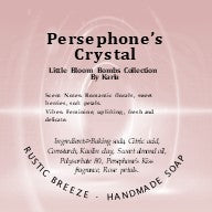 Persephone's Crystal, Rustic Breeze handmade soap. Romantic florals, fresh and delicate.