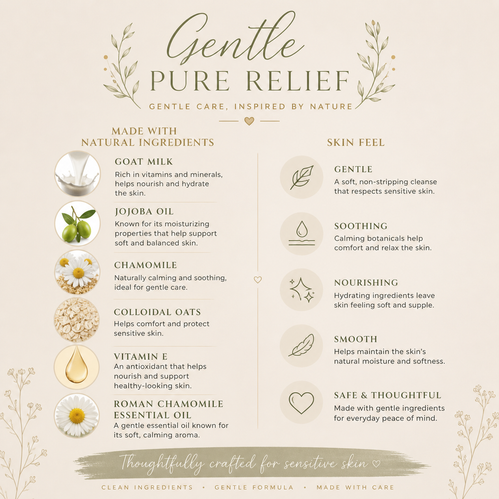 Gentle Pure Relief, Botanical Goat Milk Soap – Gentle & Sensory-Friendly