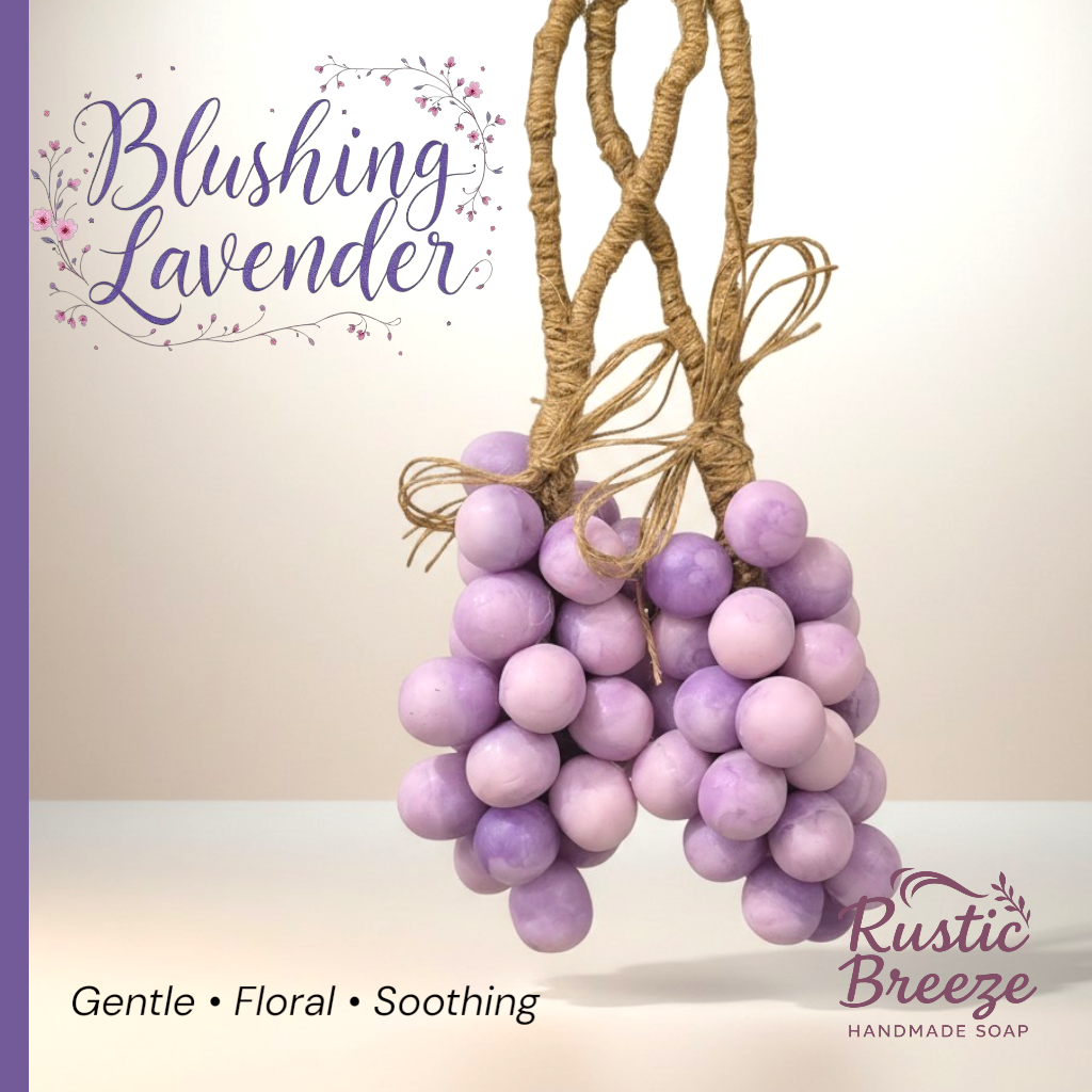 Blushing Lavender – Grape Cluster Soap, Farmhouse Kitchen Decor, Goat Milk Soap