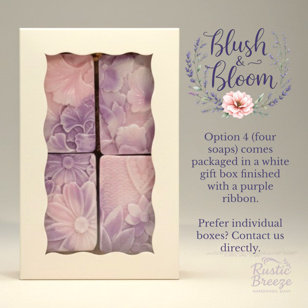 Blush & Bloom – Botanical Floral Soap, Goat Milk & Jojoba, Aromatherapy