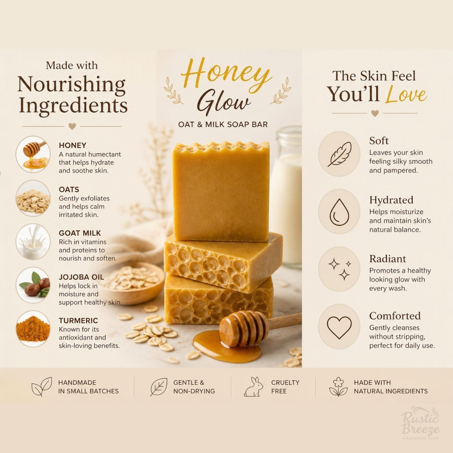 Honey Glow – Honey, Oat & Milk Bar