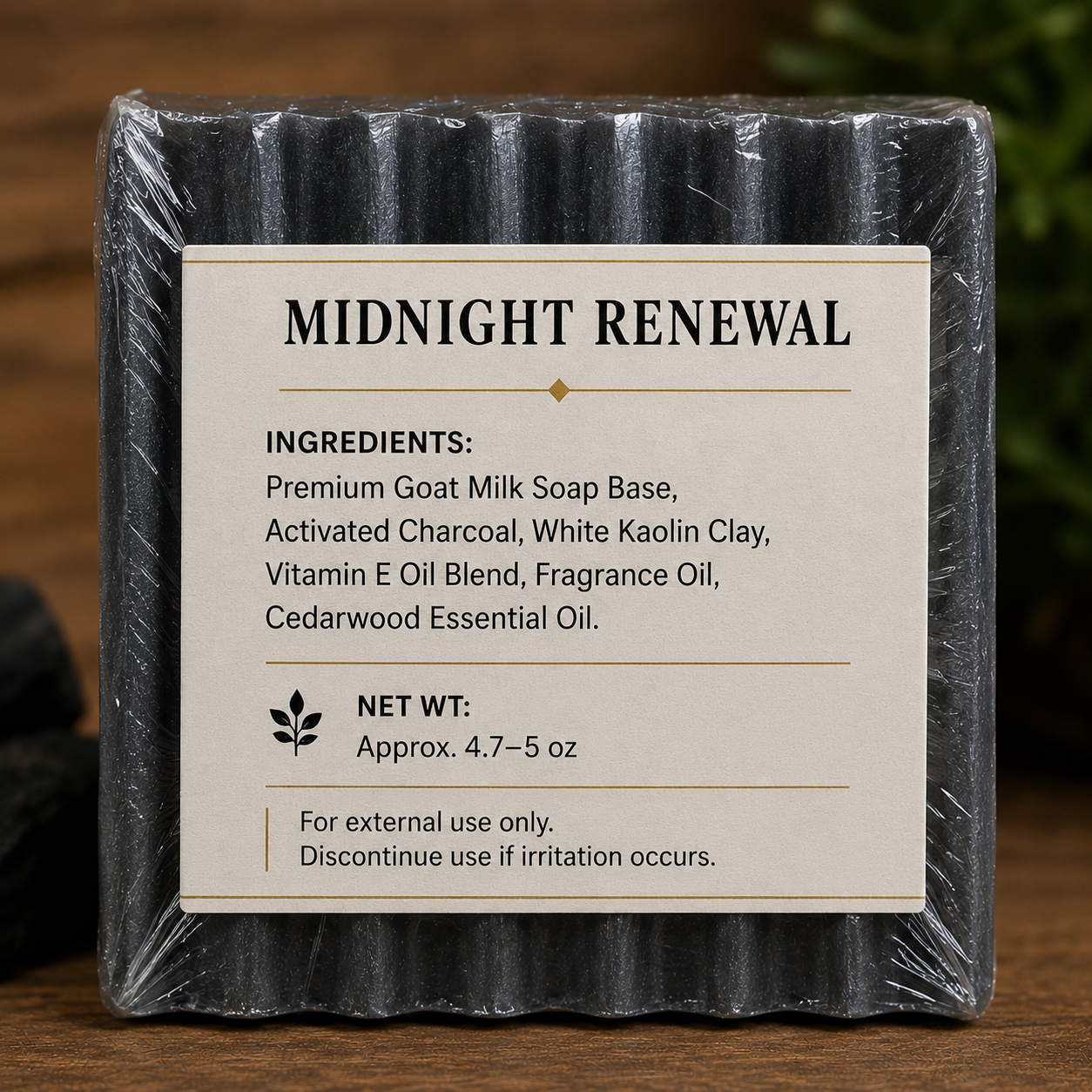 Midnight Renewal – Charcoal Goat Milk Luxury Bar