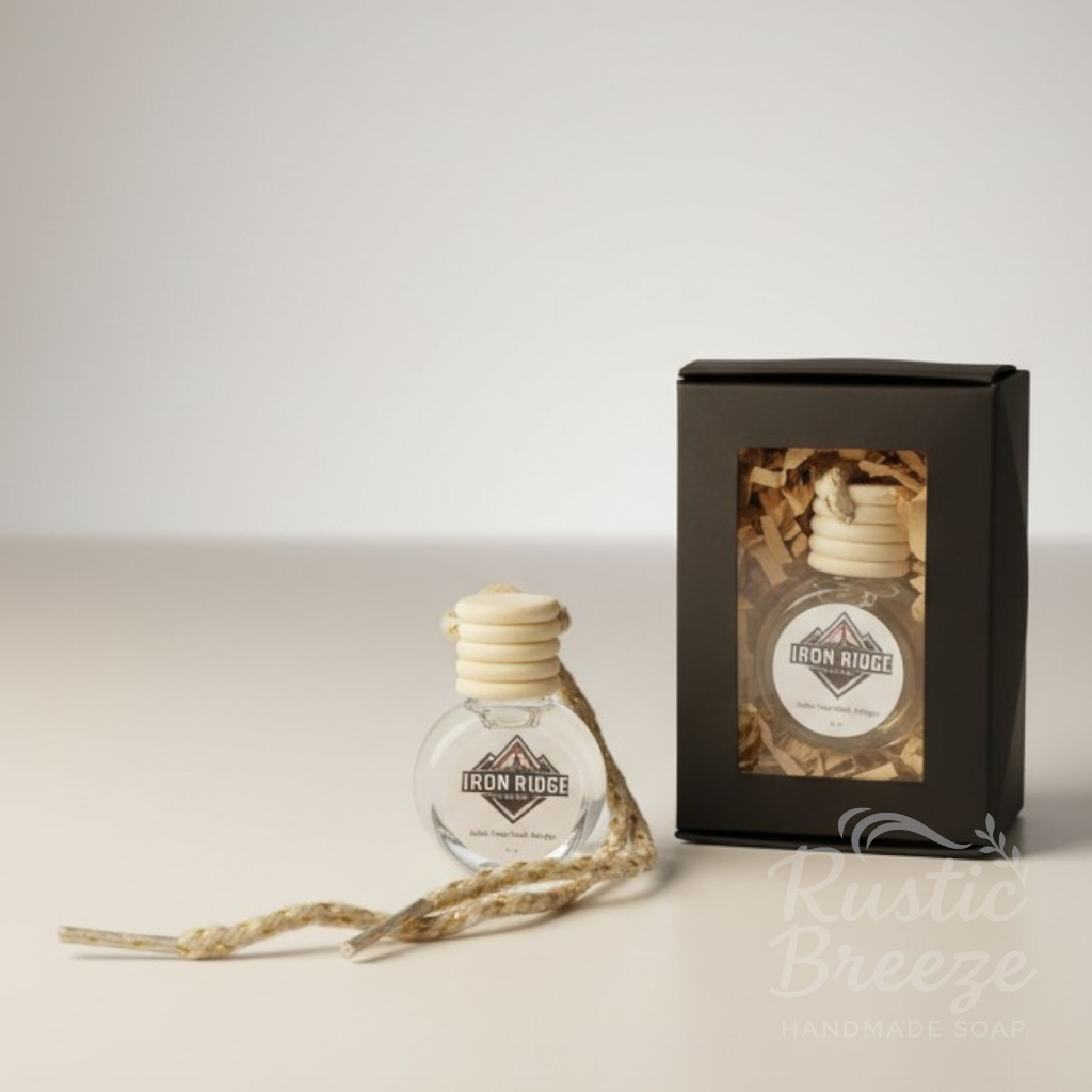 Iron Ridge Car Diffuser — Amber, Warm Woods & Soft Spice