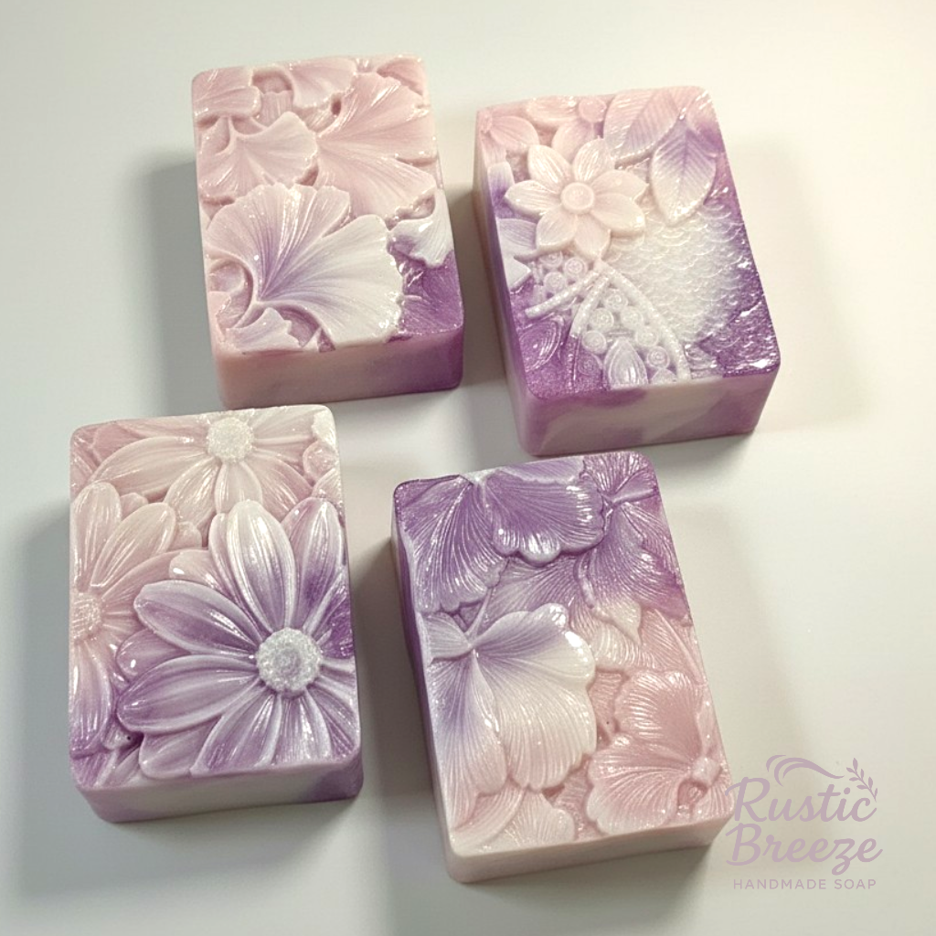 Blush & Bloom – Botanical Floral Soap, Goat Milk & Jojoba, Aromatherapy