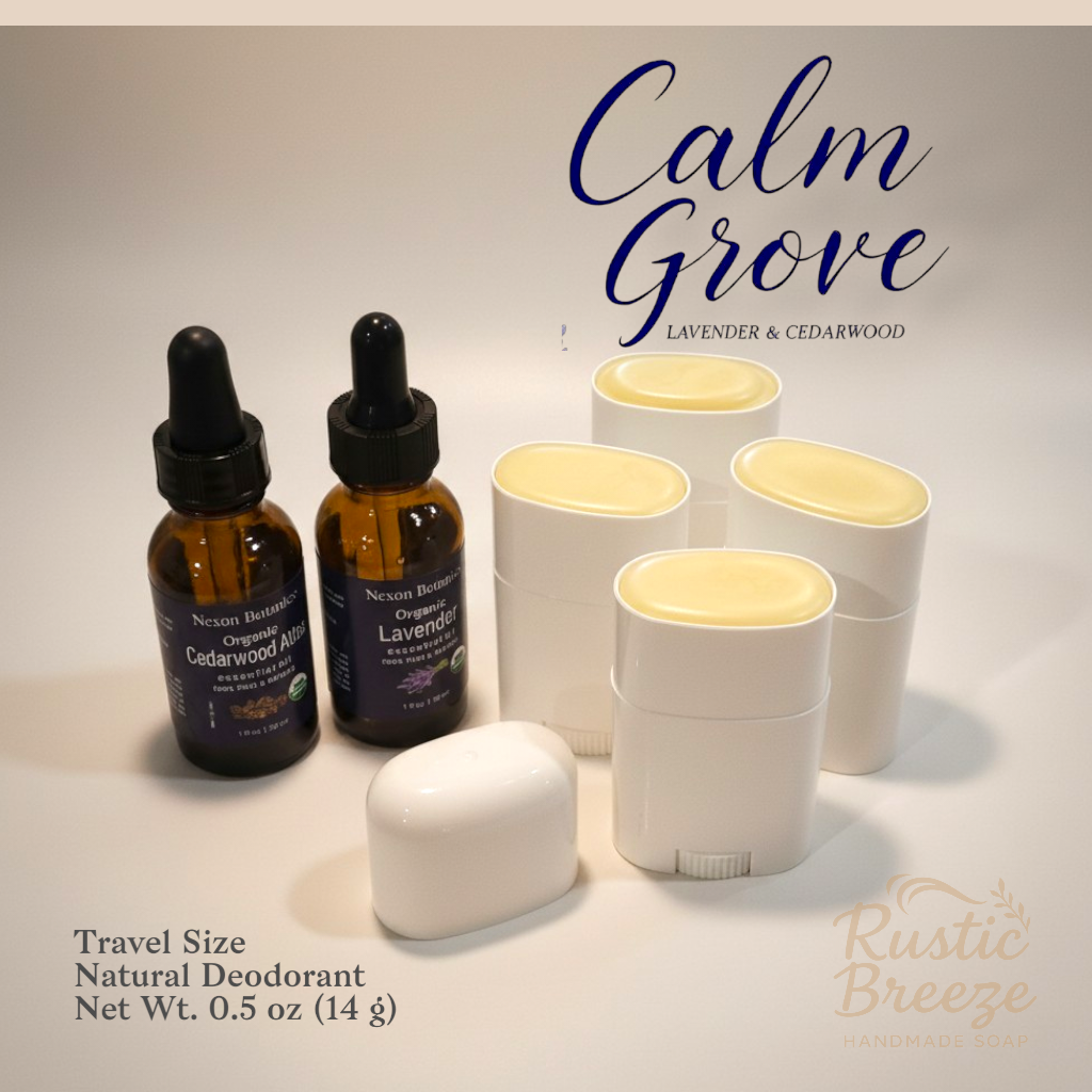 Calm Groove Natural Deodorant – Lavender & Cedarwood | Travel Size 0.5 oz