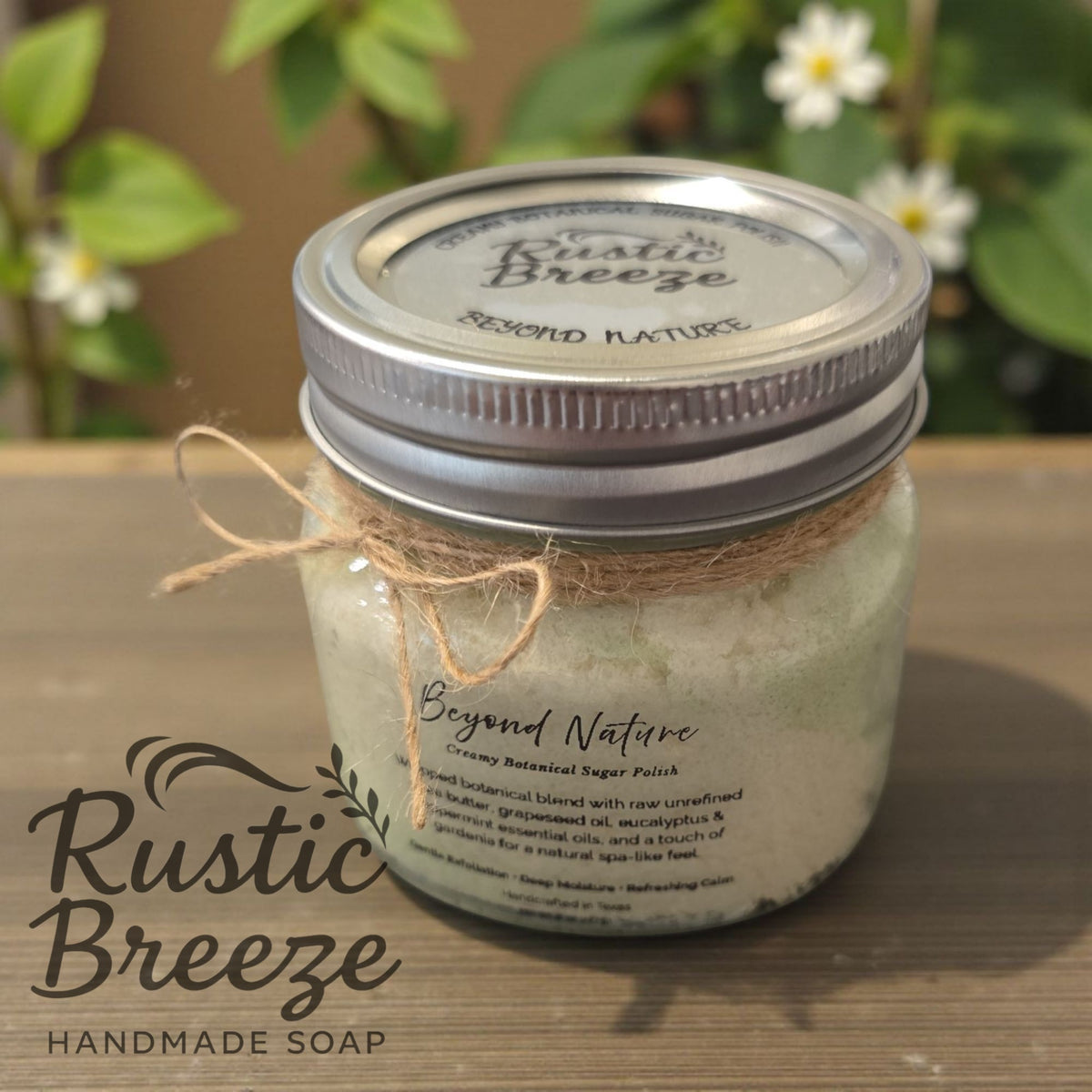 Rustic Breeze Handmade Soap jar Beyond Nature Gentle Calming Nourishing