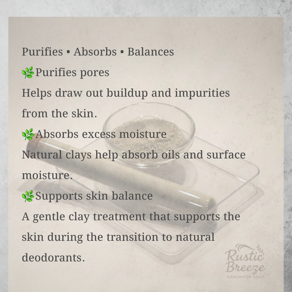 Botanical Underarm Reset Clay Treatment – Bentonite & Kaolin Purifying Mask for
