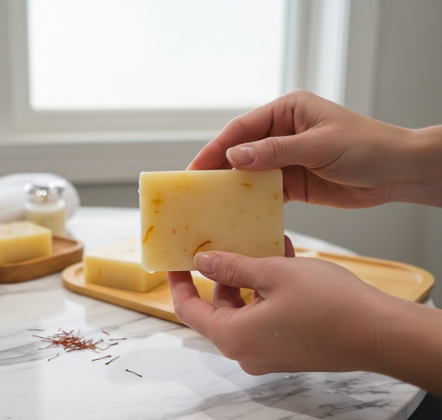 Saffron Calm Botanical Soap Bar | For Sensitive, Dry & Dull Skin