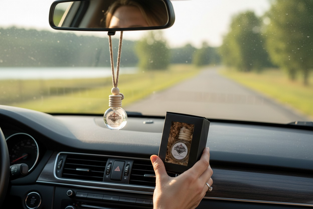 Iron Ridge Car Diffuser — Amber, Warm Woods & Soft Spice