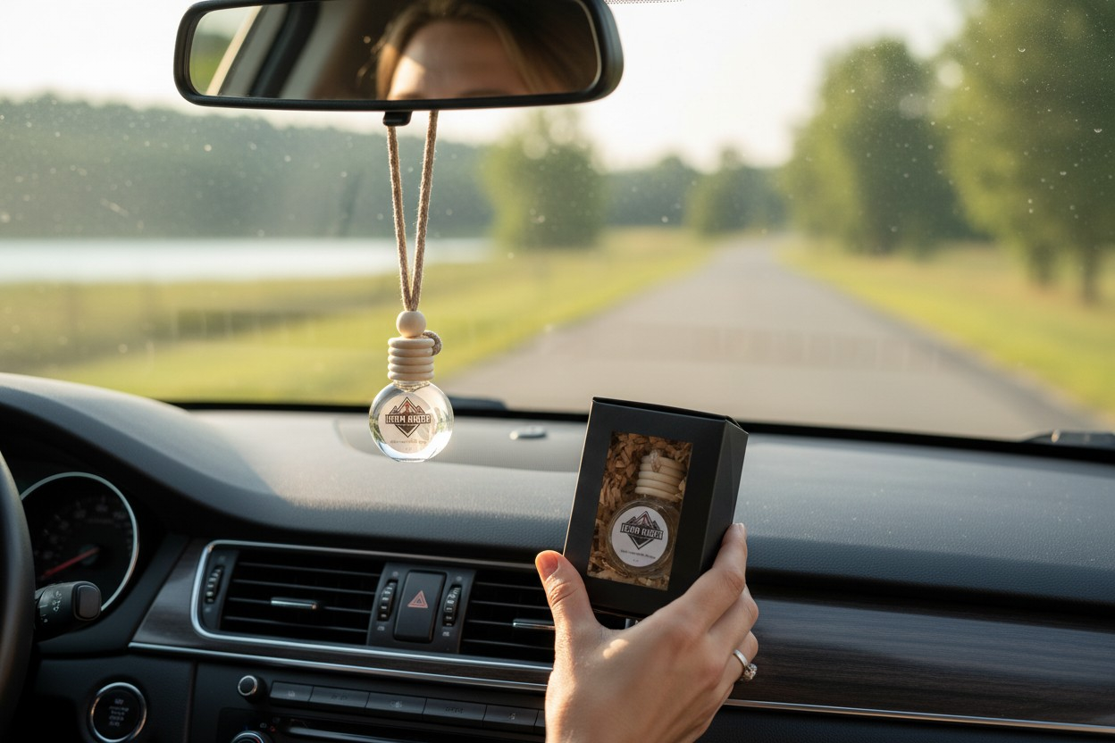 Iron Ridge Car Diffuser — Amber, Warm Woods & Soft Spice