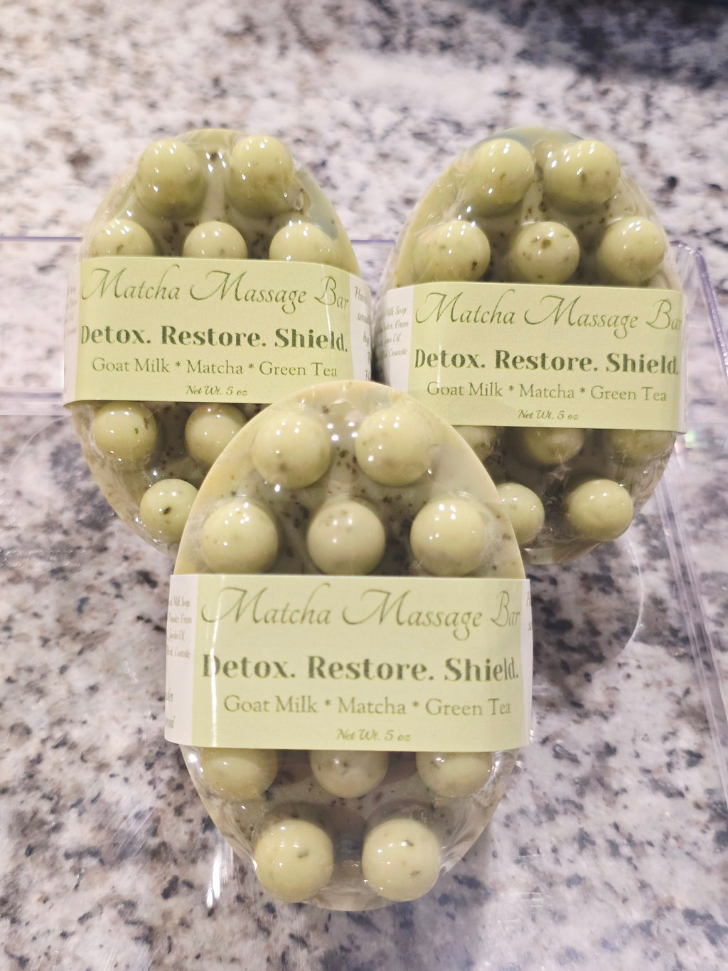 Handmade Coffee & Matcha Goat Milk Soap - Men's Soap Collection Massage Bars