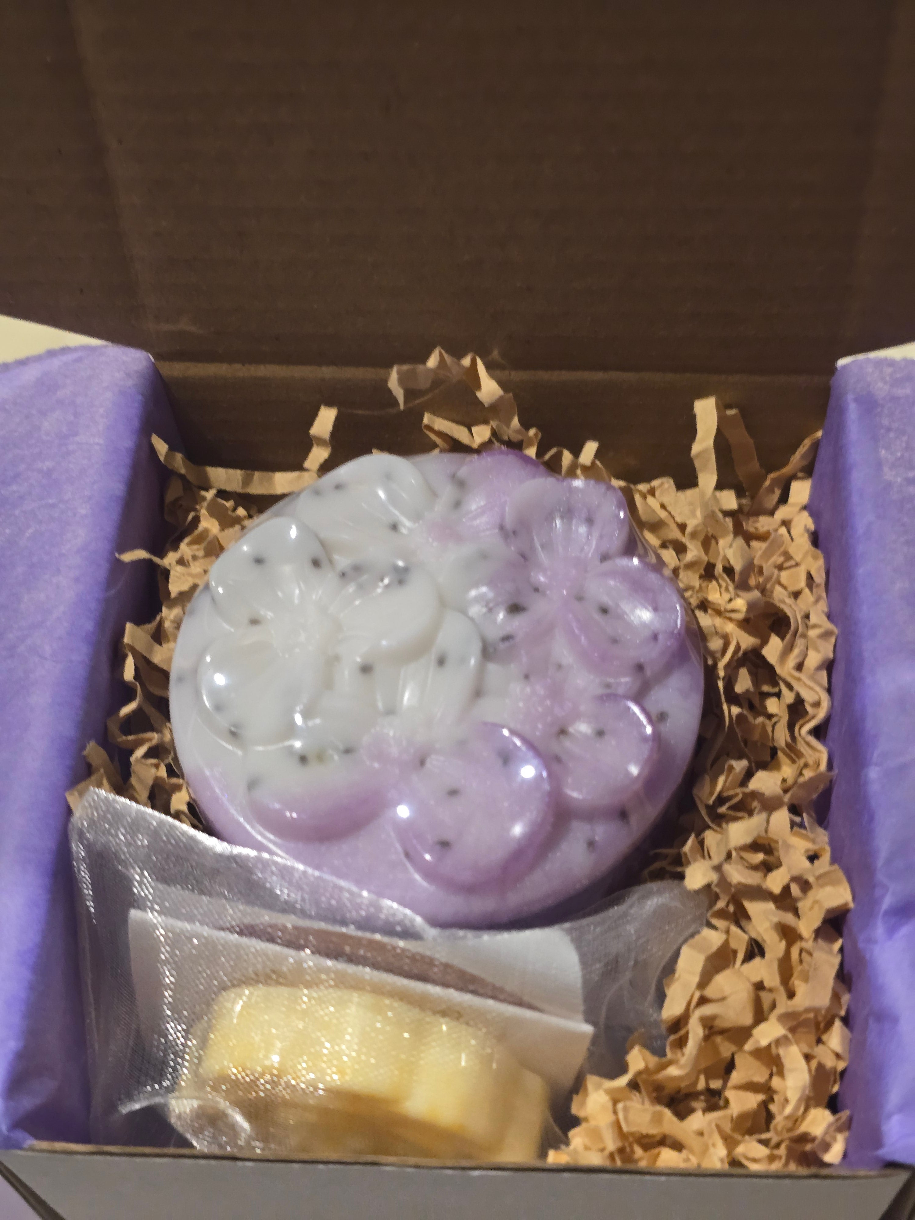 Chia Lavender Serenity Goat Milk Soap – Lavender Botanical Bar with Chia Seeds