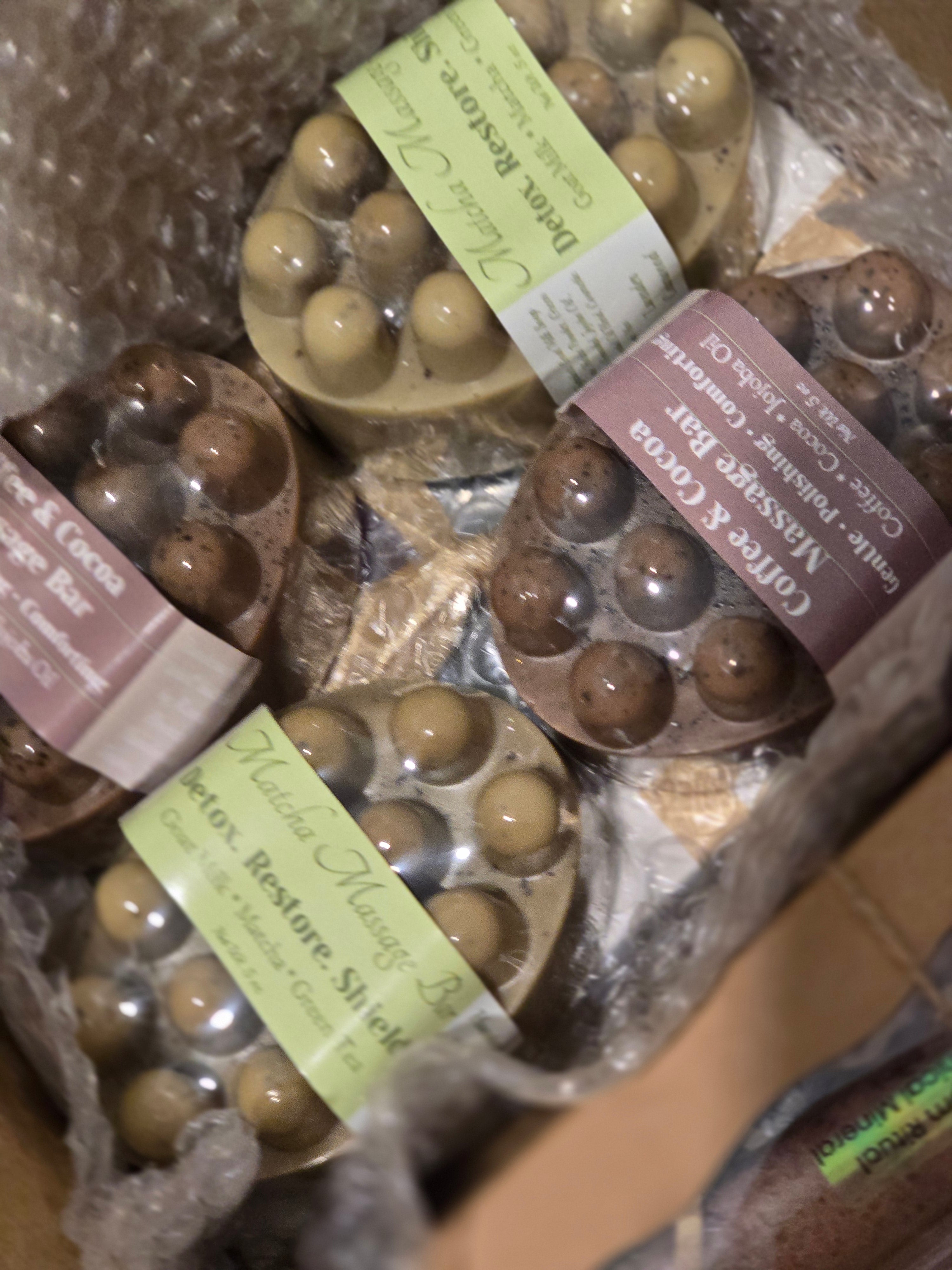 Handmade Coffee & Matcha Goat Milk Soap - Men's Soap Collection Massage Bars