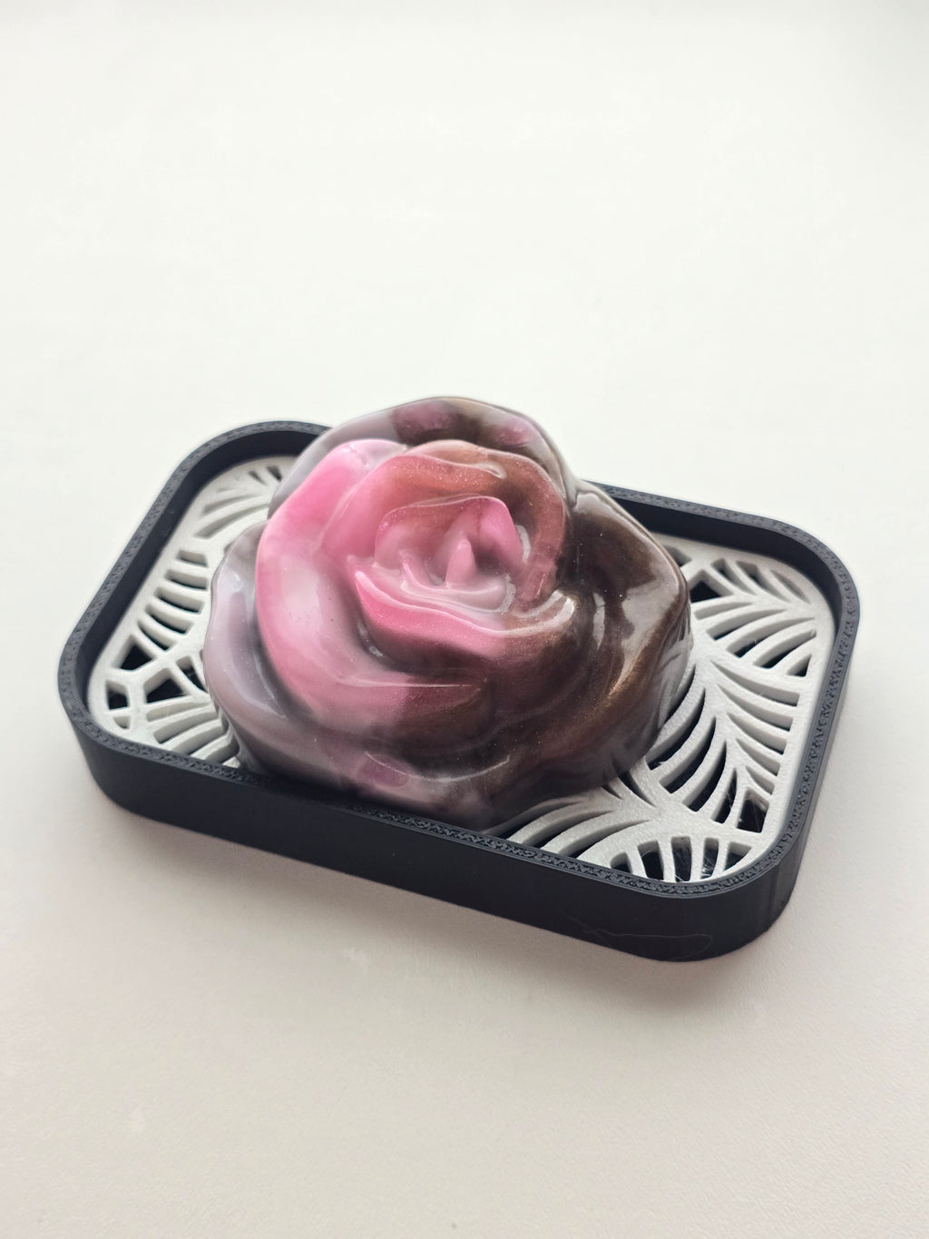 Botanical Marble Rose Soap | Goat Milk & Jojoba Artisan Bar