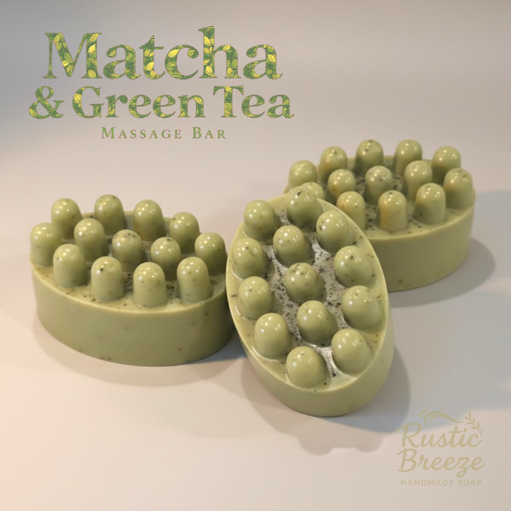 Handmade Coffee & Matcha Goat Milk Soap - Men's Soap Collection Massage Bars