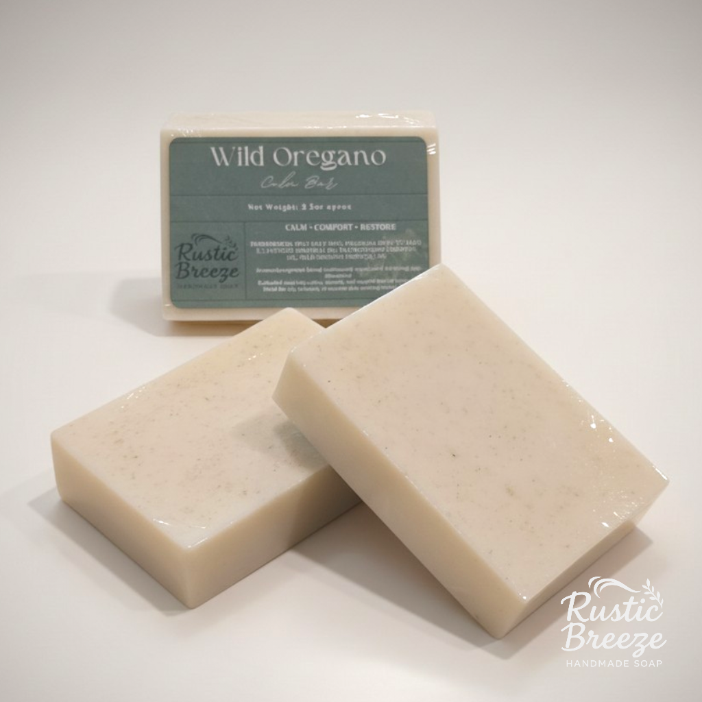 Wild Oregano Calm Bar – Goat Milk · Oats · Lavender · Frankincense · Melaleuca ·