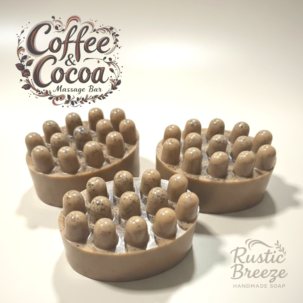 Handmade Coffee & Matcha Goat Milk Soap - Men's Soap Collection Massage Bars