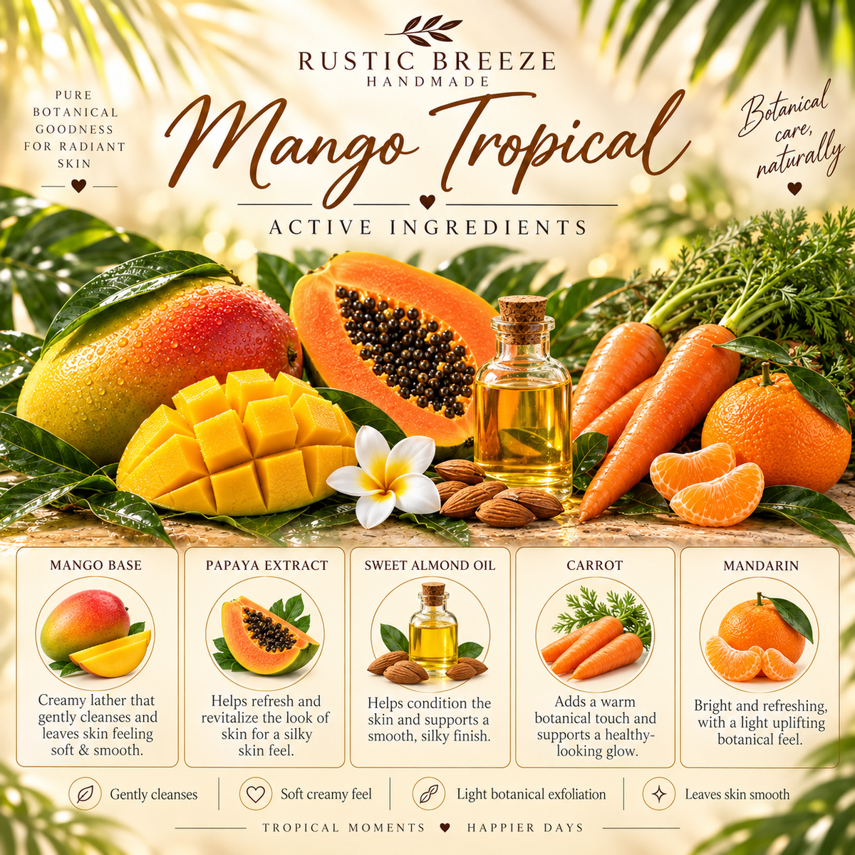 Mango Tropical Botanical Soap Bar