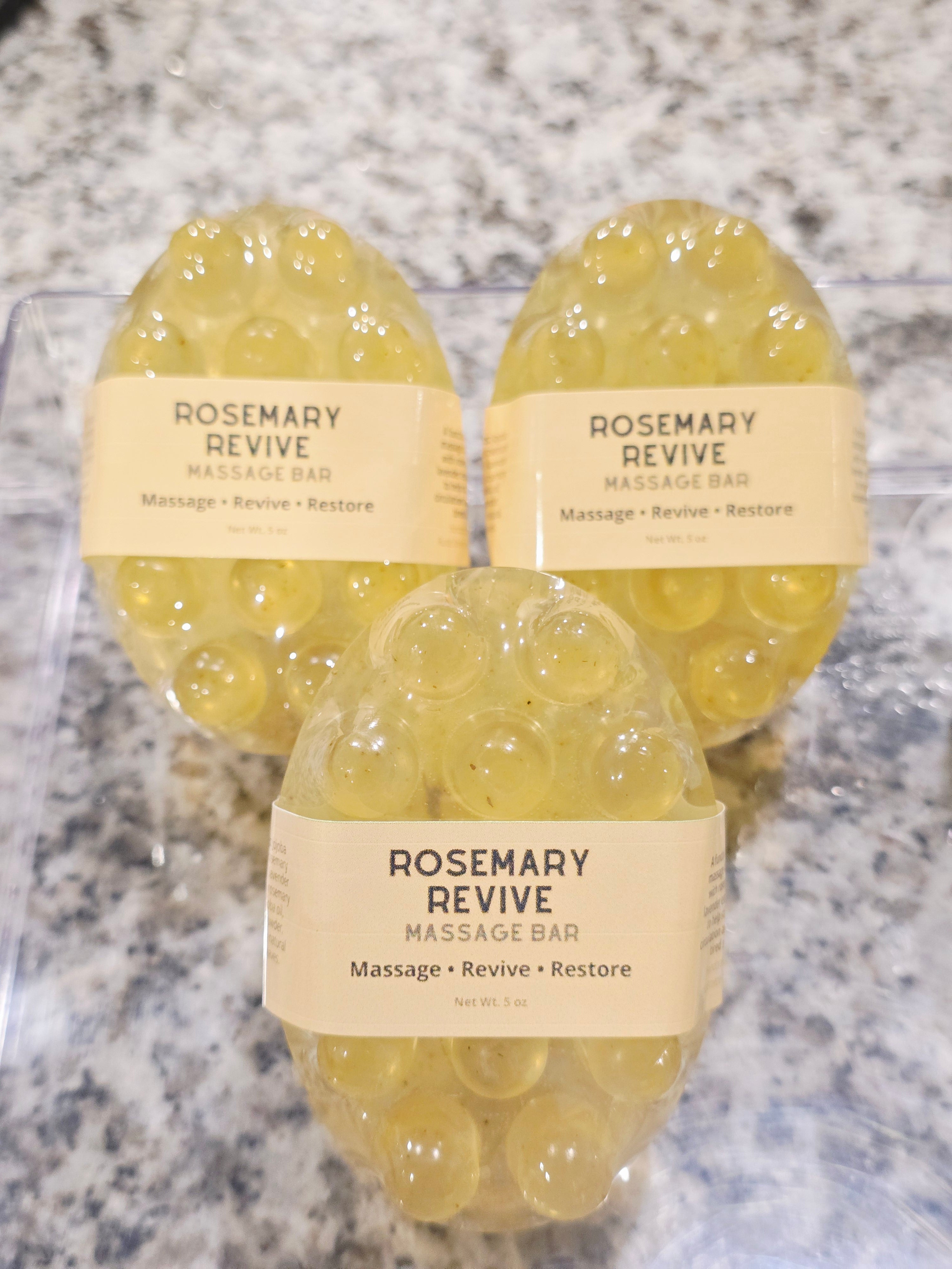 Rosemary Revive – Herbal Massage Bar (EO Only | No Colorants)