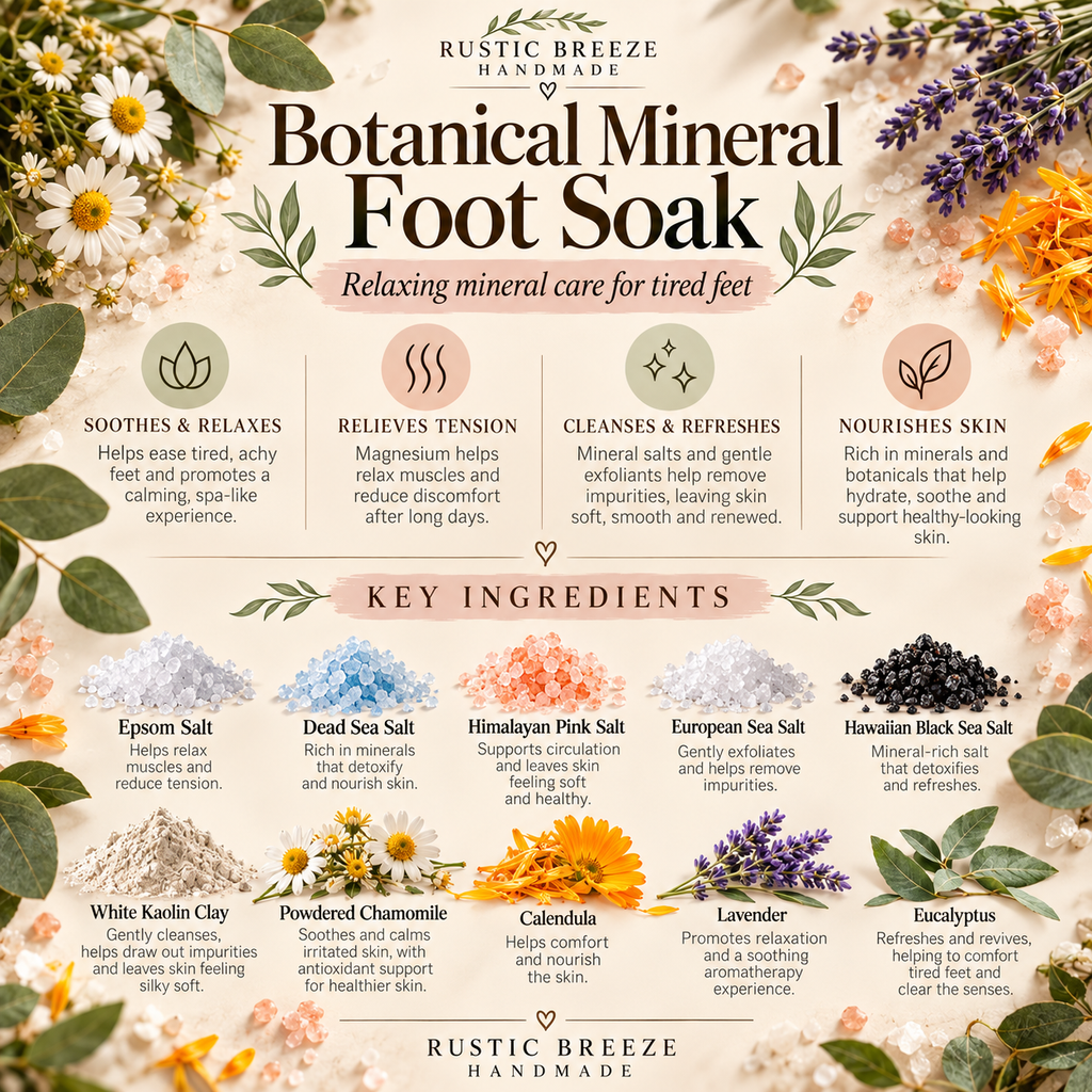 Botanical Mineral Foot Soak | 35g Single-Use Spa Soak