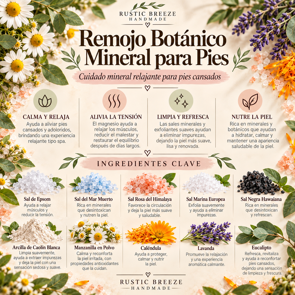 Botanical Mineral Foot Soak | 35g Single-Use Spa Soak