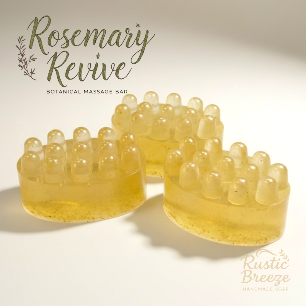 Rosemary Revive – Herbal Massage Bar (EO Only | No Colorants)